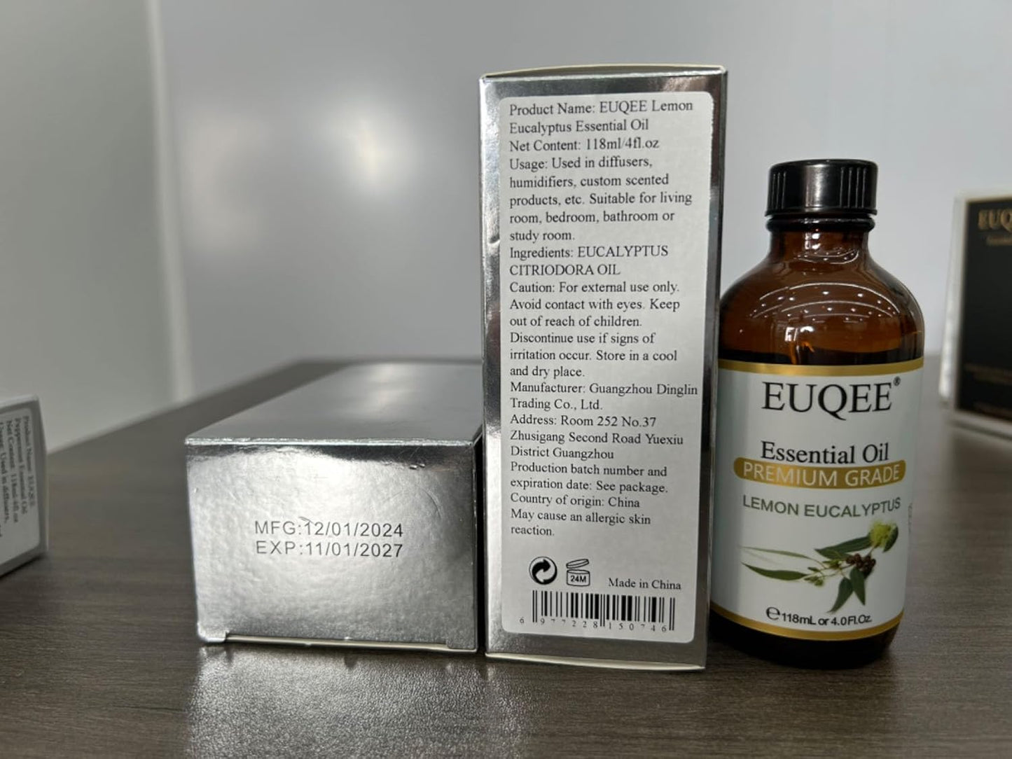 Lemon Eucalyptus Essential Oil Pure Lemon Eucalyptus Oil, Large Capacity Essential Oil with Glass Dropper for Diffuser, Candle Making - 118ml / 4 Fl.Oz